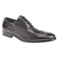 Goor Mens Leather Lined Brogue Shoes in Black or Brown UK 8