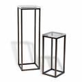 Port 68 Drake Nesting End Tables Plastic/Acrylic/Metal in Brown | 40 H x 12 W x 12 D in | Wayfair AFFM-142-04