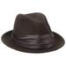 Men's Crushable Wool Felt Snap Brim Fedora, Brown, Medium