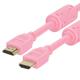 Cmple - Pink HDMI Cable High Speed HDTV Ultra-HD (UHD) 3D 4K @60Hz 18Gbps 28AWG HDMI Cord Audio Return - 1.5 Feet