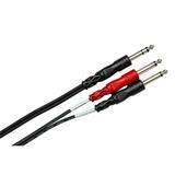 Hosa STP-201 Insert Cable 1/4 TRS to Dual 1/4 TS. 1m