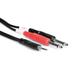 Hosa CMP-153 Stereo Breakout Mini to Dual 1/4 Cable 3ft