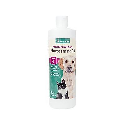 NaturVet Glucosamine DS with Chondroitin Hip & Joint Stage 1 Maintenance Dog & Cat Supplement, 16-oz