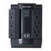 CyberPower CSP600WSU Professional 6 Swivel Outlet Surge Protector w/ 2 USB Ports