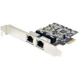 IOCreat PCI Express 2x Ethernet Lan RJ45 1000-Base Ethernet Card Realtek Chipset