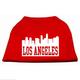 Los Angeles Skyline Screen Print Shirt Red Sm (10)