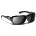 Buran Sunglasses, Sharp View Clear PC Lens, Glossy Black Frame, M-L, Men 2