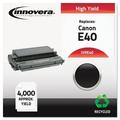Innovera IVRE40 4000 Page-Yield Remanufactured High-Yield Toner Replacement for E40 (1491A002AA) - Black