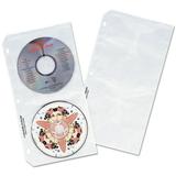 Deluxe CD Ring Binder Storage Pages Standard Stores 4 CDs 10/Pack