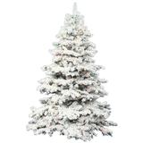 Vickerman 31014 - 10' x 82" Artificial Flocked Alaskan 1,400 Multi-Color Italian LED Lights Christmas Tree (A806387LED)