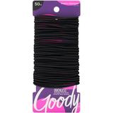 Goody Ouchless Elastics Black Hair Ties, 2mm Hair Elastics, 50 Ct
