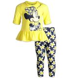 Disney Minnie Mouse Big Girls T-Shirt Legging Set Yellow Long-sleeve 10-12