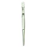 General Tools 318-403 Nickel Plated Blunt Serrated Tip Quality Tweezers