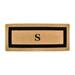 Classic Border Monogrammed Coco Door Mat - 22" X 36", Q - Frontgate