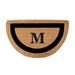 Classic Border Half-Round Monogrammed Coco Door Mat - E - Frontgate