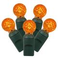 Vickerman 36131 - 100 Light 34' Green Wire Orange G12 Berry LED Miniature Christmas Light String Set with 4" Spacing (X4G9108)