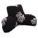 Majestic Home Goods Coral Indoor/Outdoor Backrest Pillow Polyester/Polyfill blend in Black | 18 H x 33 W x 6 D in | Wayfair 85907223054