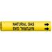 BRADY 4097-B Pipe Markr,Natural Gas,Y,1-1/2to2-3/8 In, 4097-B