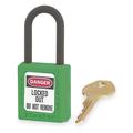 MASTER LOCK 406GRN Lockout Padlock,KD,Green,1-3/4"H