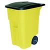 Best Wheeled Trash Cans - RUBBERMAID FG9W2700YEL 50 gal. HDPE Rectangular Trash Can Review 