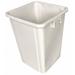 ZORO SELECT 4PGR9 Square Trash Can, Beige, 16 gal Capacity, 15 1/2 in