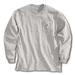 CARHARTT K126-HGY XLG REG Long Sleeve T-Shirt,Heather Gray,XL