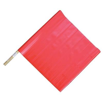 ZORO SELECT 6FGK7 Handheld Warning Flag,Red,18 x 18 In