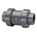 HAYWARD TC1400SE Check Valve, True Union, Ball, 4", PVC/EPDM, Socket