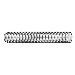 ZORO SELECT 32527 Fully Threaded Stud, 3/8"-16, 1 1/2 in, Stainless Steel, 316,