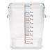 RUBBERMAID COMMERCIAL FG631800CLR Square Storage Container,18 qt,Clear