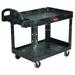RUBBERMAID COMMERCIAL FG452088BLA Plastic Utility Cart with Deep Lipped Plastic