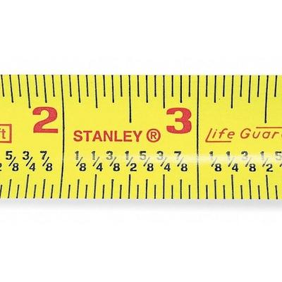 STANLEY 30-454 25 ft Tape Measure, 1 in Blade, Fractional, Stud Markings,