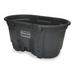 RUBBERMAID COMMERCIAL FG424288BLA 100 gal. Stock Tank, Black, 52" L, 31" W