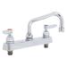 T&S BRASS B-1120 Manual, 8" Mount, 2 Hole Low Arc Laundry Sink Faucet