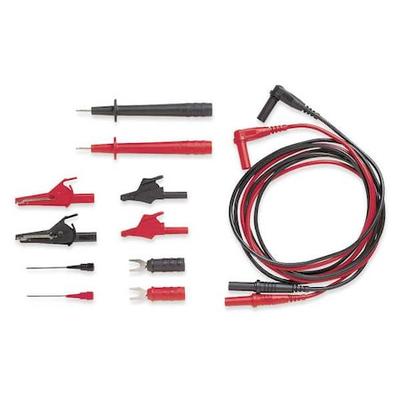 POMONA ELECTRONICS 5673B Electrical DMM Test Lead Kit, Right Angle Banana Plug,