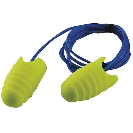 3M 312-6001 E-A-Rsoft Grippers Disposable Corded Ear Plugs, Flanged Shape, NRR