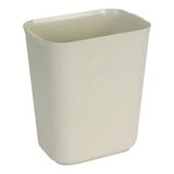 ZORO SELECT 4PGL2 1-1/2 gal Rectangular Trash Can, Beige, 6 1/4 in Dia, None,