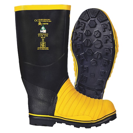 VIKING VW49T-10 Unisex Viking(R) Miner 49er Tall Rubber Boot, Steel Toe, 16"