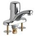 CHICAGO FAUCET 3400-ABCP Metering 4" Mount, 3 Hole Low Arc Bathroom Faucet,