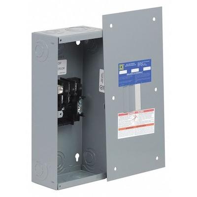 SQUARE D QO403L60NF Load Center, QO, 3 Spaces, 60A, 120/240V AC, Main Lug, 3