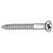 ZORO SELECT U25120.015.0062 Wood Screw, #7, 5/8 in, Zinc Plated Steel Flat Head