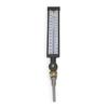 ZORO SELECT 4LZN7 Industrial Thermometer, 0 to 120 F, Case Color: Black