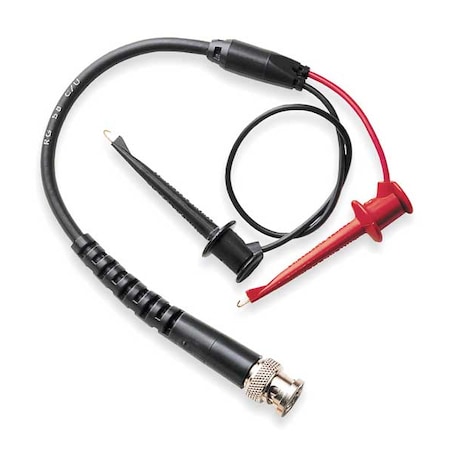POMONA ELECTRONICS 5187-C-36 Mini Hook Test Clip, 36", Nylon, Black, Red