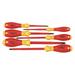 WIHA 32092 Insulated Screwdriver Set, Slotted/Phillips Tip, Alloy Steel with