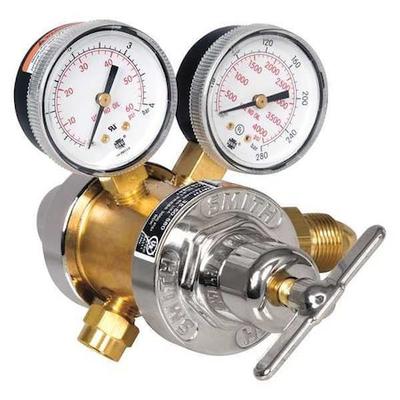 SMITH EQUIPMENT 35-50-580 Gas Regulator, Argon, Helium, Nitrogen, Two Stage,