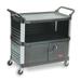 RUBBERMAID COMMERCIAL FG409500BLA Enclosed Service Cart, High Density