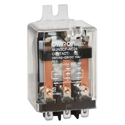OMRON MJN3CF-AC24 Relay,11Pin,3PDT,10A,24VAC