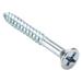 ZORO SELECT U25120.016.0150 Wood Screw, #8, 1-1/2 in, Zinc Plated Steel Flat