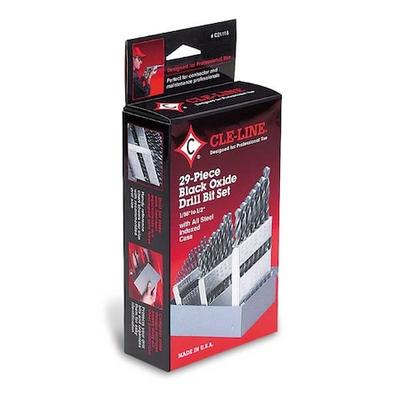 CLE-LINE C21118 29PC 118 Degree General Purpose Jobber Lngth Drill Set Cle-Line