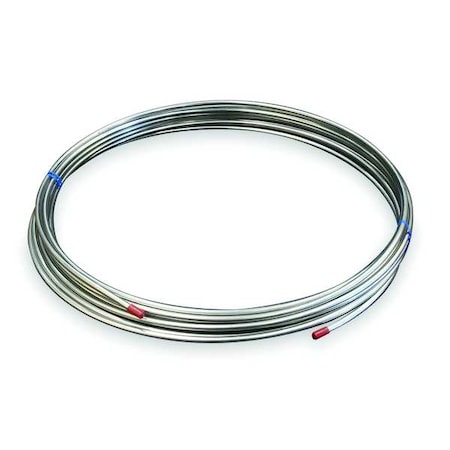 ZORO SELECT ZUSA-HTM-140 1/2" OD x 50 ft. Welded 316 Stainless Steel Coil Tubing